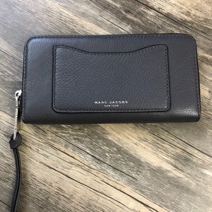 Gray Marc Jacobs Zipped Wallet